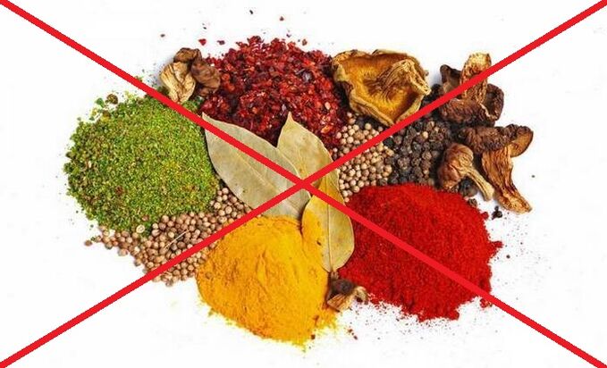 Si padece osteocondrosis cervical, debe evitar el uso de especias picantes.