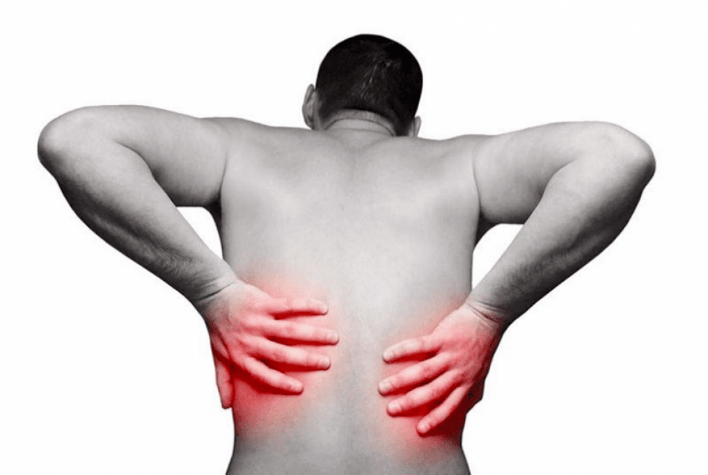 Dolor de espalda debido a la osteocondrosis.